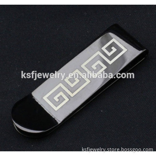 Black Carbon Fiber Money Clip Stainless Steel Money Clip for man Wholesale 2015